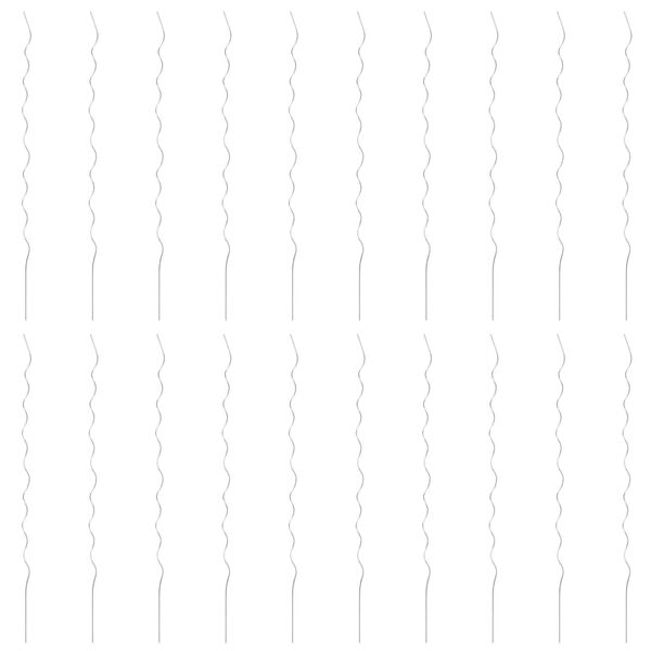 vidaXL Spiral Plant Support Set of 20 Galvanized Steel 67 in length