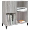 vidaXL Record Cabinet Grey Sonoma Engineered Wood Medium Record Cabinet