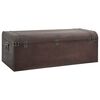 vidaXL Treasure Chest Dark brown Plywood, fir veneered engineered wood