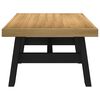 vidaXL Coffee Table Natural and Black Solid Pine Wood Medium Durable