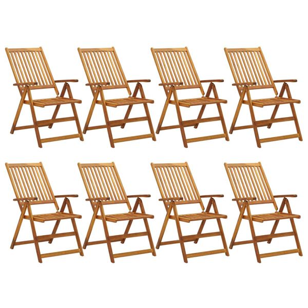 vidaXL 9 Piece Patio Dining Set Solid Wood Acacia