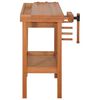 vidaXL Carpentry Work Bench with Drawer 2 Vises Hardwood