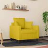 vidaXL Sofa Chair Yellow Velvet, Metal Single Durable Sofa Chair