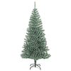 vidaXL Artificial Christmas Tree 300 LEDs&Ball Set&Flocked Snow 82.7"