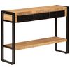 vidaXL Console Table Brown and Black Solid Mango Wood, Iron Medium