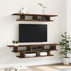 vidaXL TV Wall Unit Brown Oak Engineered Wood Medium Floating TV Unit