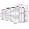 vidaXL Garden Shed Green Galvanized Steel Large Garden Shed