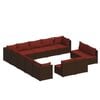 vidaXL Garden Lounge Set Brown, Cinnamon Red