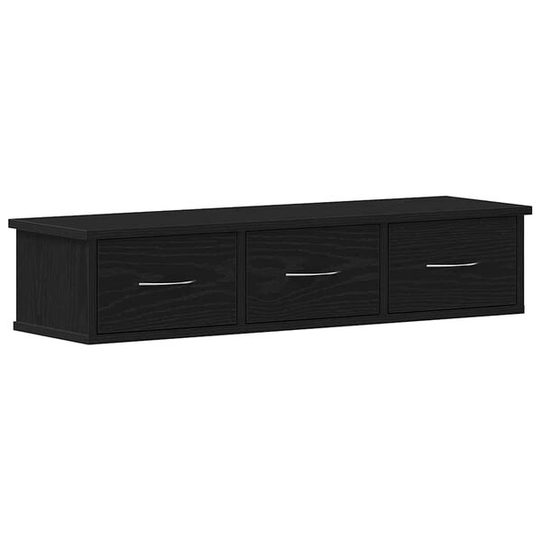 vidaXL Wall Cabinet Black Oak Engineered Wood Medium Wall Cabinet