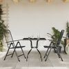 vidaXL Garden Dining Set Anthracite Metal Mesh Medium Foldable