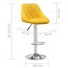 vidaXL Bar Stool Set of 2 Mustard yellow