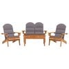vidaXL Garden Lounge Set Dark grey Solid_acacia_wood Medium Foldable