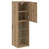 vidaXL TV Cabinet Artisan Oak Engineered wood, glass 12.0x11.8x40.2 in