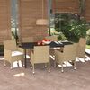 vidaXL Dining Set Beige
