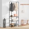 vidaXL Clothes Rack with Shelf Grey sonoma 23.62 x 11.81 x 67.32 in