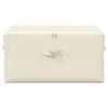vidaXL Storage Box Set of 2 Cream Polyester Medium Foldable