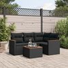 vidaXL Garden Sofa Set Black PE rattan 5-piece set Modular