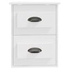 vidaXL Wall-mounted Bedside Cabinet Set of 2 White Engineered wood