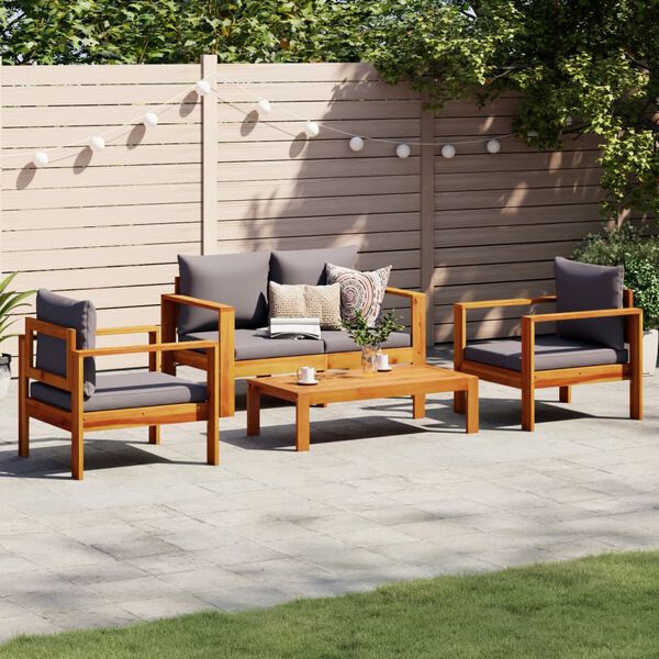 vidaXL Garden Sofa Set Acacia Wood Solid Acacia Wood