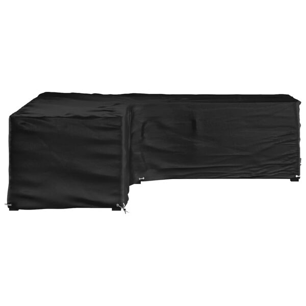 vidaXL Garden Furniture Cover Black Polyethylene Large