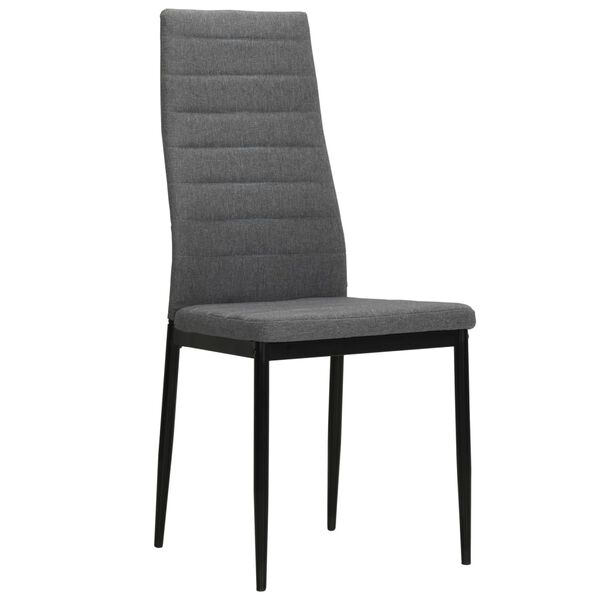 vidaXL Dining Chair Set of 4 Light Gray