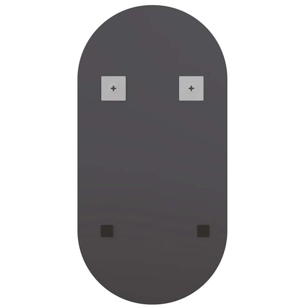 vidaXL Mirror Transparent Glass Medium Modern Mirror Oblong Modern