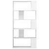 vidaXL Book Cabinet High gloss white Engineered wood
