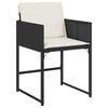 vidaXL Patio Chair Black and Cream White