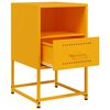 vidaXL Bedside Cabinet Set of 2 Mustard Yellow Steel Small