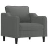 vidaXL Sofa Chair With Footstool Dark grey