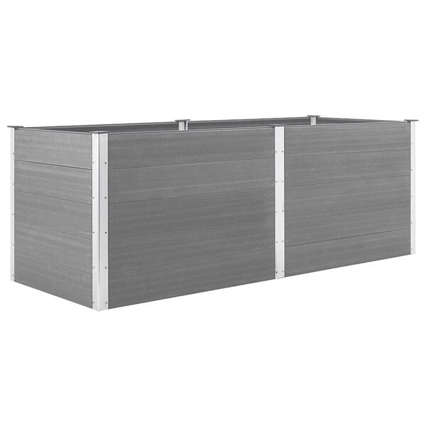 vidaXL Patio Raised Bed 250x100 x 35.8 " WPC Grey