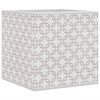 vidaXL Foldable Storage Box Set of 10 Cream with link pattern