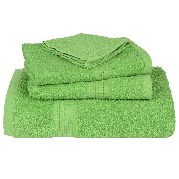 vidaXL Shower Towel Set of 2 Apple Green 100% Cotton 27.6 x 55.1 in