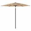 vidaXL Garden Parasol Brown Powder-Coated Steel Large Tiltable