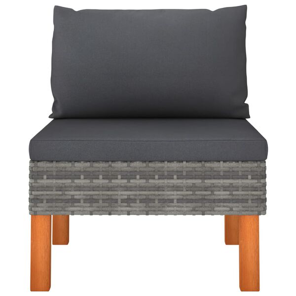 vidaXL Middle Sofa Grey