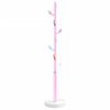 vidaXL Coat Stand Pink Powder-coated iron, plastic base with cement Medium