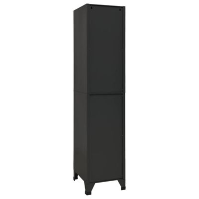 vidaXL Locker Cabinet Anthracite 15"x17.7"x70.9" Steel