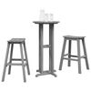 vidaXL Garden Bar Set 3 pcs Light gray HDPE