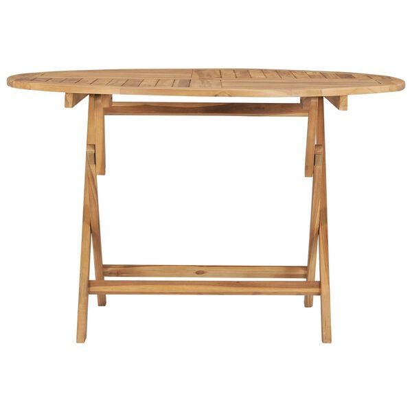 vidaXL Outdoor Table Teak Solid Teak Wood Medium Foldable