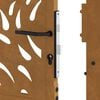 vidaXL Garden Gate 39.4x78.7" Weathering Steel Flame Design