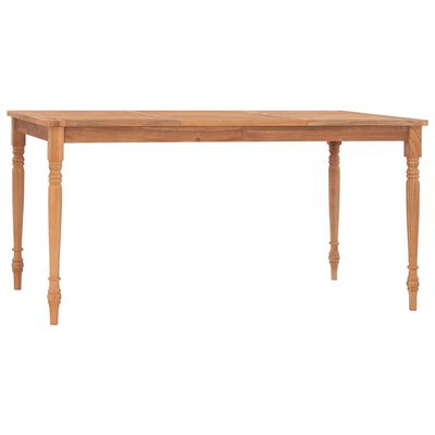 vidaXL Batavia Table 59.1"x35.4"x29.5" Solid Teak Wood