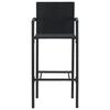 vidaXL Garden Bar Set Black and Wood