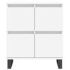 vidaXL Sideboard Set of 3 White Engineered Wood, Metal Medium