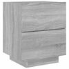 vidaXL Bedside Cabinet Set of 2 Grey Sonoma Engineered Wood Medium