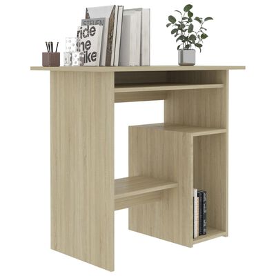 vidaXL Desk Sonoma Oak 31.5"x17.7"x29.1" Engineered Wood