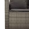 vidaXL Garden Sofa Grey PE rattan 2-Seater Water-resistant materials