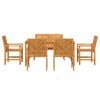 vidaXL Garden Dining Set 6 pcs Brown solid acacia wood