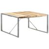 vidaXL Dining Table Rough Mango Wood Powder-Coated Steel 55.1 in Square