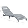 vidaXL Patio Sun Lounger Grey Solid acacia wood, 100% polyester Standard