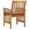vidaXL Patio Dining Chairs 3 pcs with Cushions Solid Acacia Wood